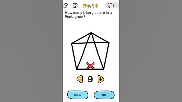 Brain Out Level 16 _ How Many Triangles Are In a Pentagram Brain Out Answer _ Walkthrough Video