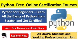 Python Free Online Certification Course | Python Free Tutorial for Beginners | Learn from Scratch