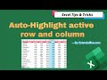 Autohighlight active row and column in excel full guide