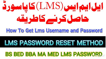 Aiou LMS username and password Spring 2025 | LMS Password reset method | How Reset My LMS Password