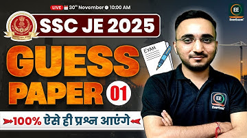 SSC JE 2025 Guess Paper -01 by Avnish Sir | Everexam