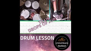 Train Drops of Jupiter (Drum Lesson) by Praha Drums Official (53.b)