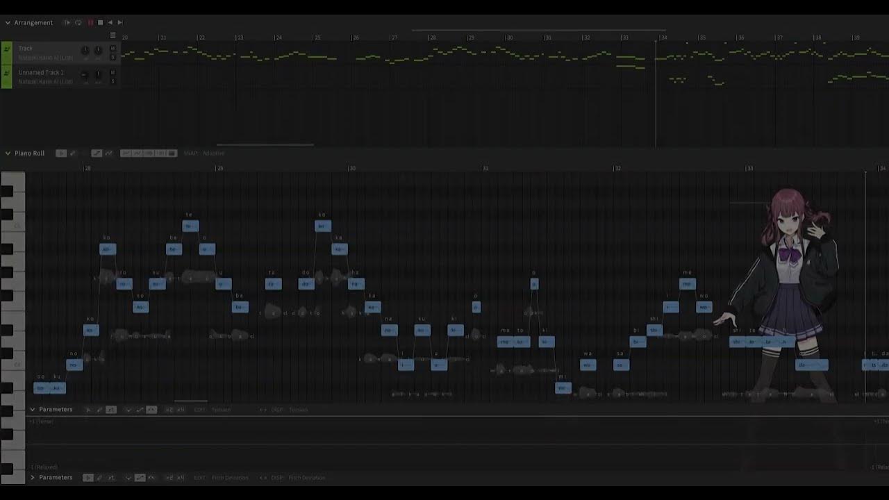 Trying to actually tune in SynthV without using VOCALOID to tune before