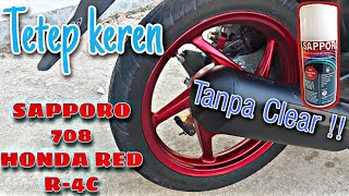 REPAINT VELG WARNA RED CANDY TANPA CLEAR. #SAPPORO 708 HONDA RED R-4C