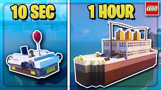 Building a Boat In 10 Seconds vs 1 Hour!