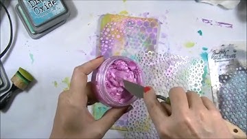 Art Journal  Smooshing Technique With 5 Different Products! Mixed Media