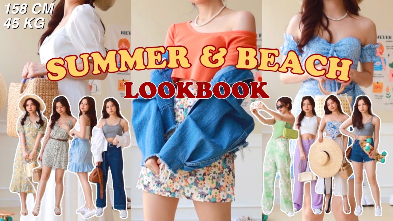 กางเกง ใส่ ไป ทะเล  Update 2022  🍒 158cm summer \u0026 beach lookbook แต่งตัวหน้าร้อนสุดปัง 19 ลุค มีครบทุกสไตล์! | Babyjingko