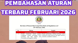 Penjelasan Aturan terbaru peraturan pertandingan pencak silat februari 2026 