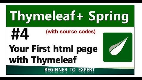 4  Create Your First Thymeleaf html Page
