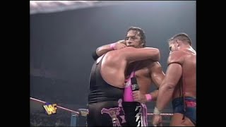 Beginning Of The New Hart Foundation Owen, Bret & British Bulldog Reunite 1997 Wwf