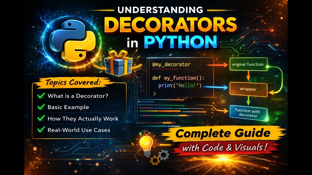 Python Decorators Explained Clearly | From Basic to Advanced (With ...