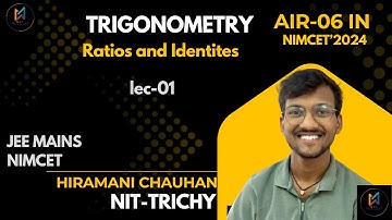 Trigonometry #ratios and identities 01 for #nimcet #jeemains #aspirants