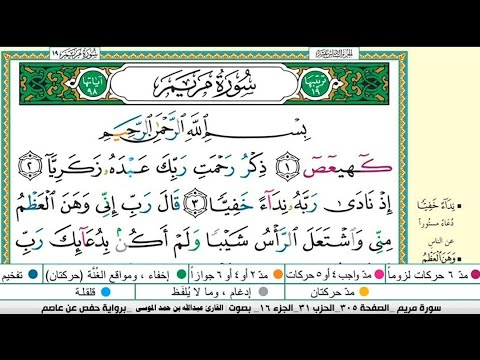 بكاء وخشوع لايوصف للشيخ عبدالله الموسى سورة مريم مكتوبة كاملة Abdullah Al Mousa Surat Maryam