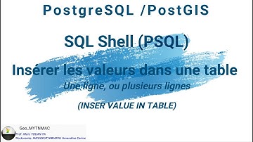 [Geo_MYTNMAC] PSQL (14) INSERT VALUE IN TABLE | Insertion des valeurs dans une table via SQL SHELL
