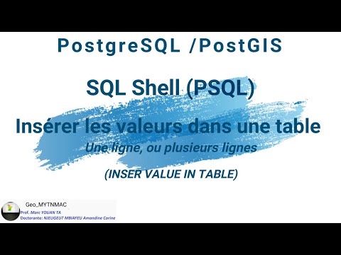 [Geo_MYTNMAC] PSQL (14) INSERT VALUE IN TABLE | Insertion des valeurs dans une table via SQL SHELL