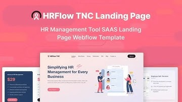 How to Use HRFlow TNC Landing Page | Webflow HR Management SaaS Agency, App Template