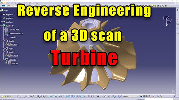 CATIA V5 - Reverse Engineering of a 3d scan turbine
