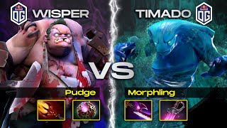 WISPER y su PUDGE se enfrenta al PODEROSO MORPHLING de TIMADO | Highlights