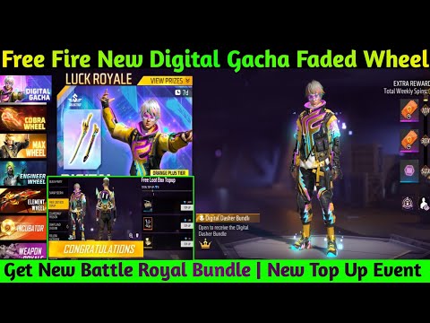 Free Fire New Digital Gacha Faded Wheel In ?? Server | Free Fire Today New Event | Get Bundle In 99?