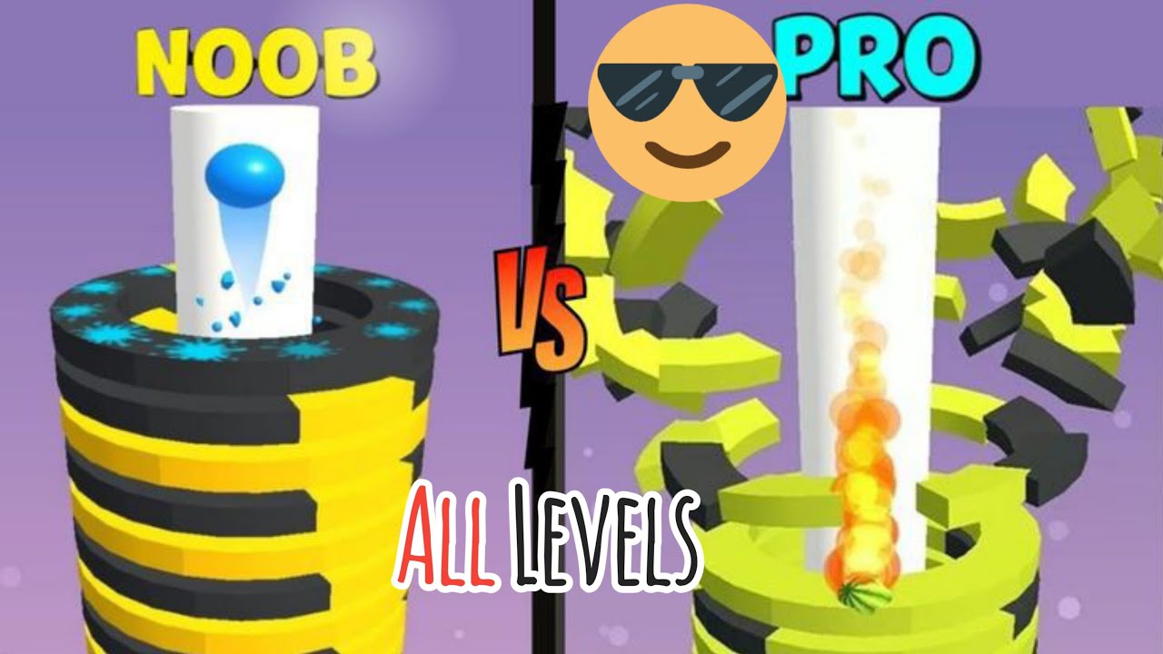 Stack Ball Noob+ProCrash || All Levels स्टैकबालक्रशGaming