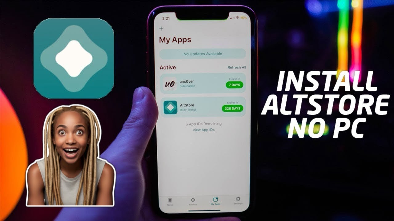 How to install Altstore WITHOUT Computer & Jailbreak iOS . Sign Unc0ver FOREVER | No Revokes!