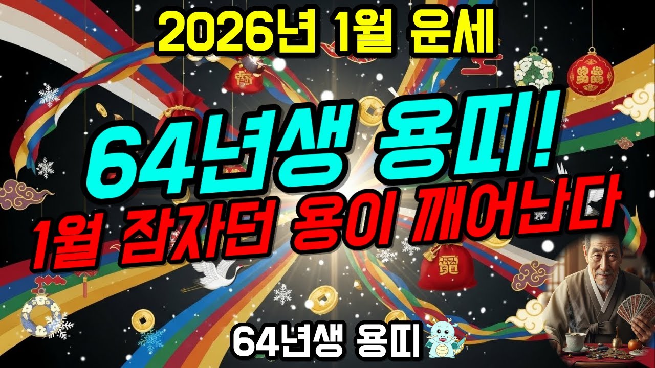 64년생 용띠, 2026년 1월 왕의 귀환 | 환갑 지난 진짜 전성기가 시작됩니다