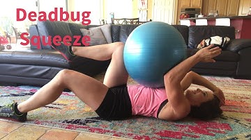 Ultimate Core Exercise for Flatter Tummy--Deadbug with Ball Squeeze