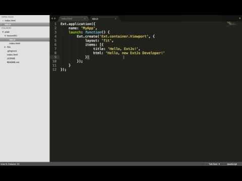 Ext JS - Создание простейшего приложения