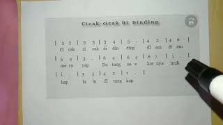 MEMBACA NOT ANGKA PADA LAGU CICAK-CICAK DI DINDING