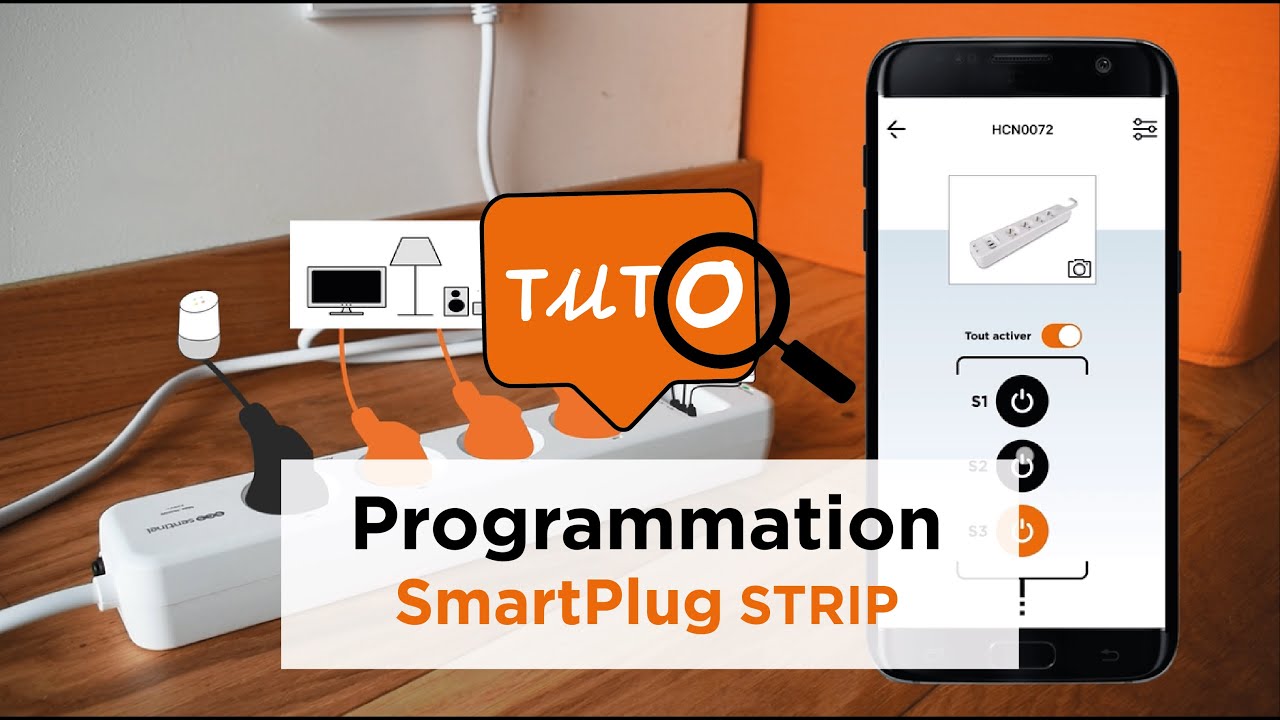 Rallonge multiprise connectée - SmartPlug STRIP - SCS Sentinel