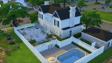 Hamptons Mansion part 2 // The Sims 4 Speed Build with CC // Voiceover
