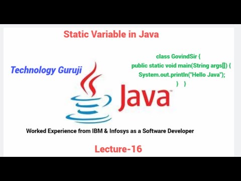 What is Static Variable in Java ? Use of Static Variable ? in Hindi ...