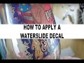 How to apply a waterslide decal onto a wine glass