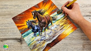 Painting Majestic Horses with Oil| Alla Prima Technique Painting Majestic Horses with Oil| Alla Prima Technique