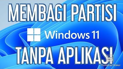 Cara Membagi Partisi SSD Pada Windows 11