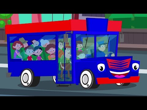 Колеса на автобусе | Автобусная песня | Узнать транспорт | Kids Nursery Rhymes | Wheels on the Bus