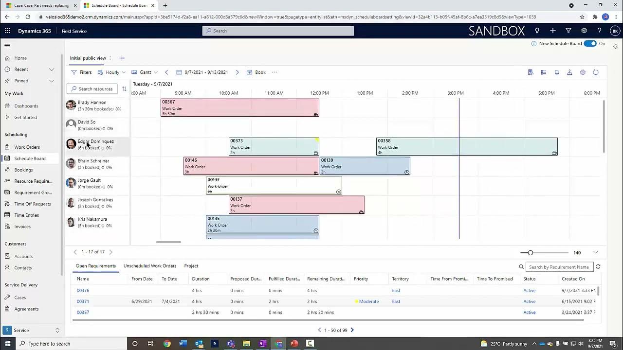 Schedule Boards in Dynamics 365 for Field Service YouTube