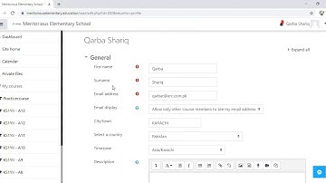 How to update your profile on the LMS