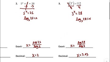 10.4 Solving Exponential and Log Equations Notes Video
