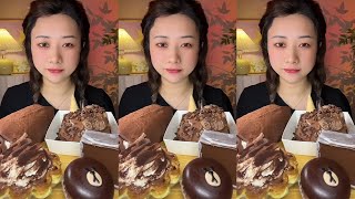 Asmr🍰Eating chocolate cream cake🍰 (Soft And Waxy Sound) 크림丨먹방丨Mukbang丨Satisfying丨Eatingshow