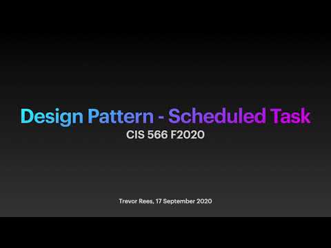 Scheduled Task Design Pattern