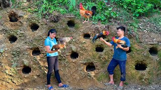 Make more nests for the hens to lay eggs. Villagers came to help DAU & TU move the warehouse