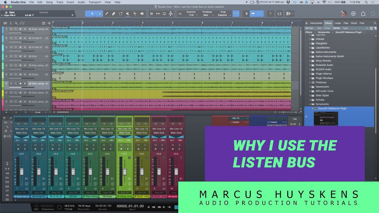 Why I use the Listen Bus in PreSonus Studio One - YouTube