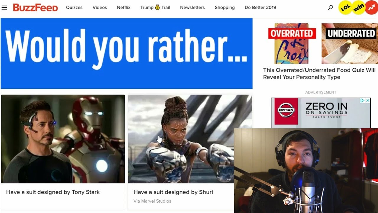 WOULD YOU RATHER MARVEL EDITION YouTube