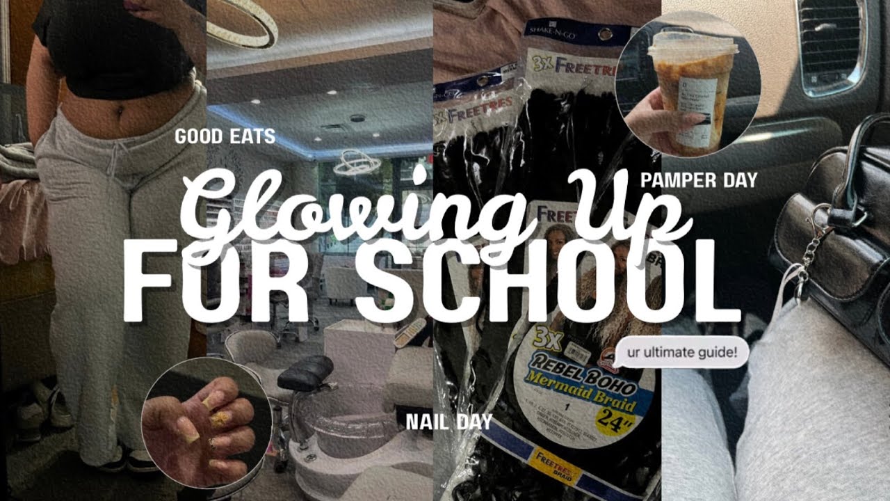 Glow Up With Me for Back to School 💖 Hair + Nails + Lashes # ...