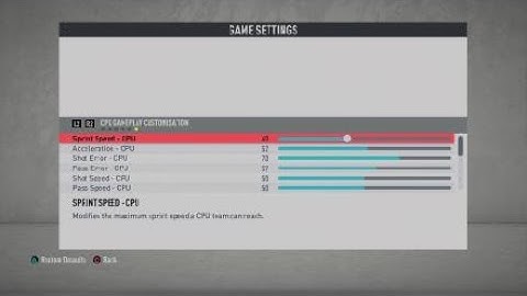 FIFA 20 Realistic Sliders Career Mode, Slider Update