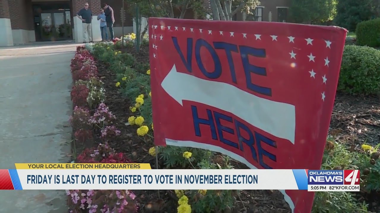 Friday is last day to register to vote in November election - YouTube