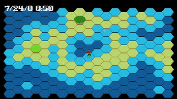 Python Wave Function Collapse Hexagon Terrain Generation Demo