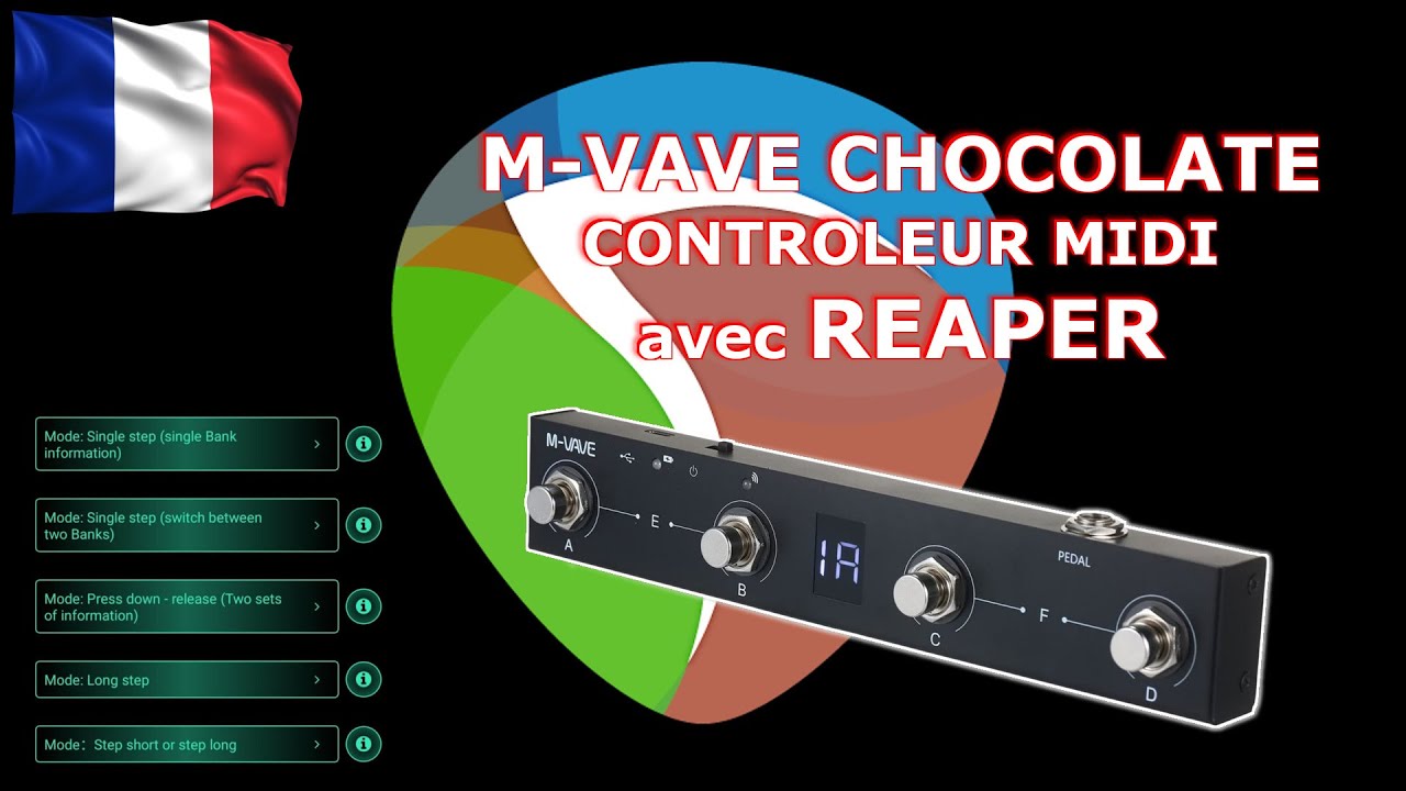 Manette à Pied MVAVE Chocolate MIDI - Pédale Contrôleur Portable Rechargeable