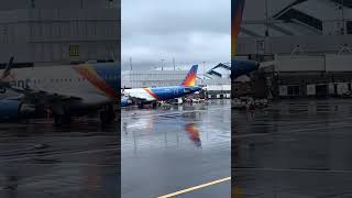 A typical wet day landing in Portland